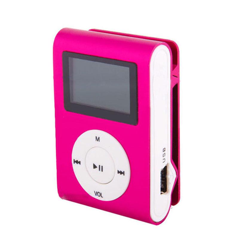MP3プレーヤー アルミ LCDスクリーン付き クリップ microSD式 MP3
