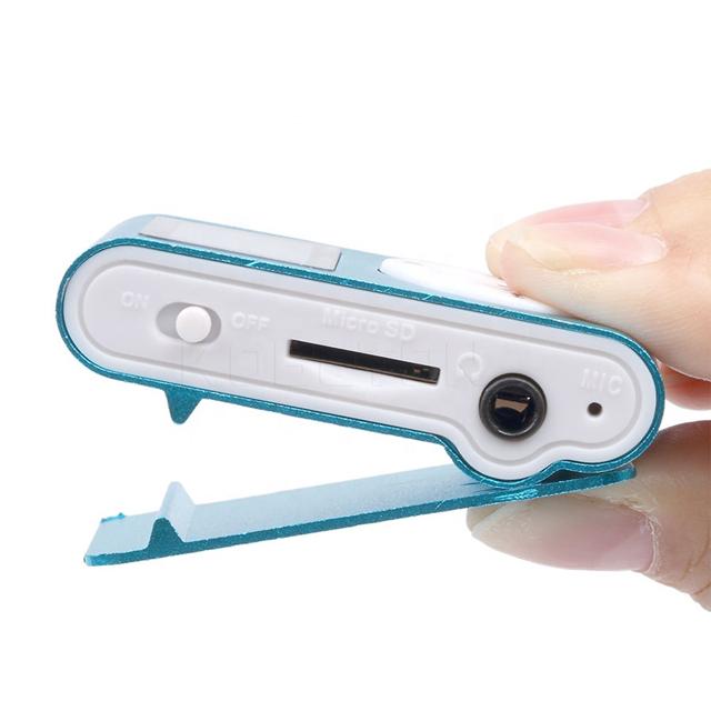 MP3プレーヤー アルミ LCDスクリーン付き クリップ microSD式 MP3
