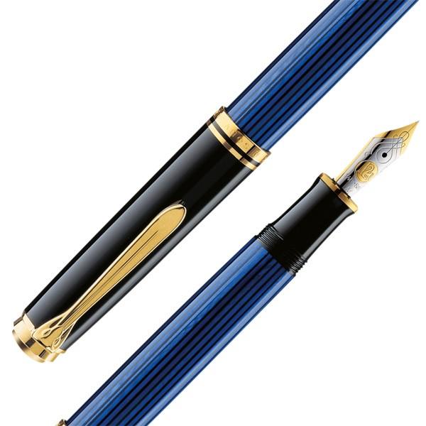 ペリカン 万年筆 スーベレーン M800 青縞ブルー 日本正規品 ペン先選択可｜saponintaiga｜03