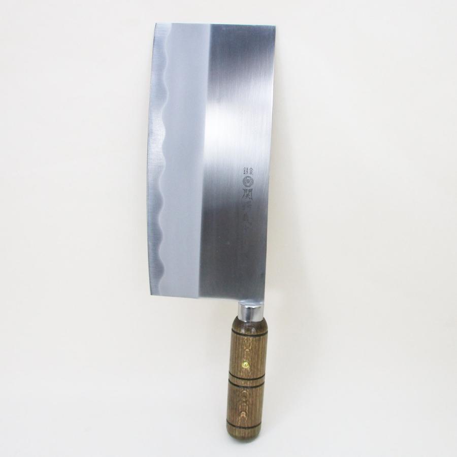 中華包丁 日本製 本格庖刀 関鍔蔵作 木柄 8インチ(刃渡り200mm)|saponintaiga|02
