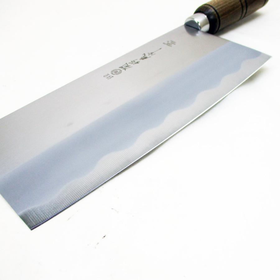 中華包丁 日本製 本格庖刀 関鍔蔵作 木柄 8インチ(刃渡り200mm)|saponintaiga|05