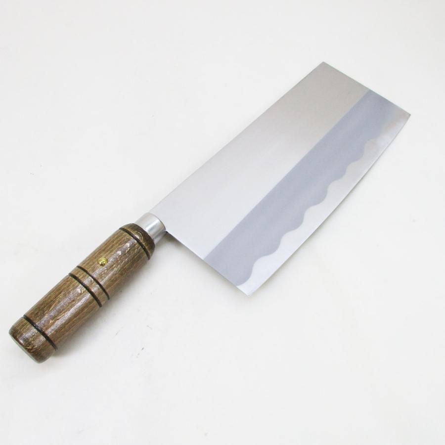 中華包丁 日本製 本格庖刀 関鍔蔵作 木柄 8インチ(刃渡り200mm)|saponintaiga|06