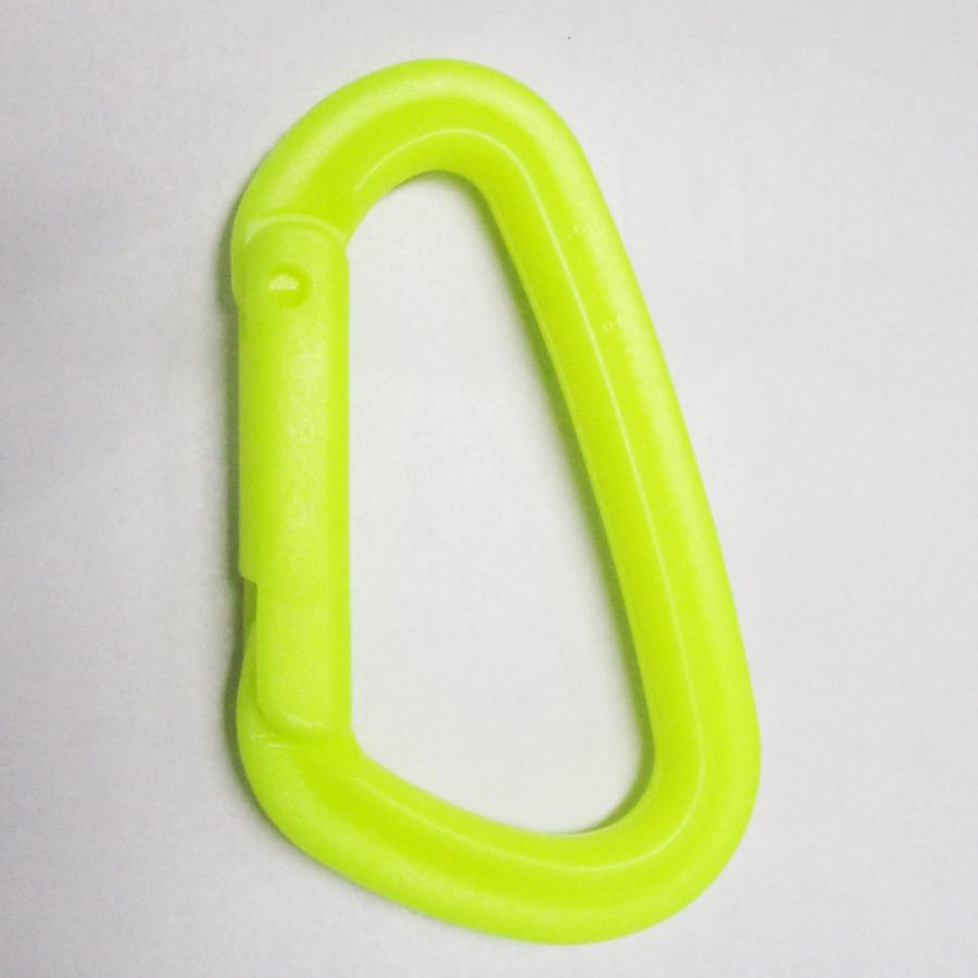 YKK 錆びない オール樹脂カラー カラビナ イエローx1本/送料無料