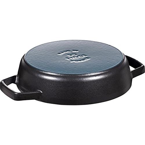 ストウブ(Staub) 「 両手フライパン ブラック 20cm 」 スキレット 両手 鋳物 ホーロー IH対応 日本正規販売品 Double H｜sapphire98｜02