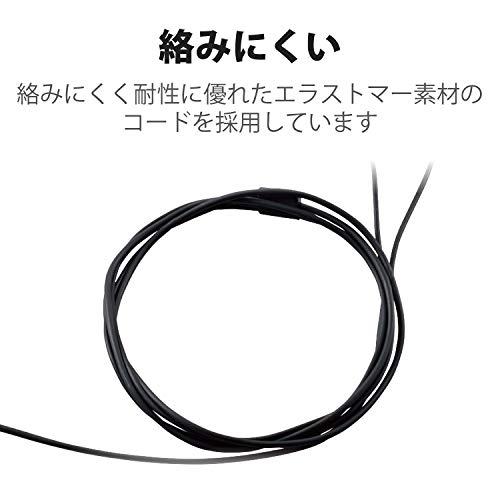 エレコム ステレオイヤホン カナル型 φ3.5mm マイク付 Fast Music F12C φ10.0mm ブラック EHP-F12CMBK｜sapphire98｜05