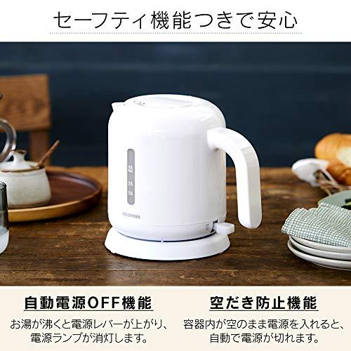 節電対策 アイリスオーヤマ 電気ケトル 800ml お手入れカンタン フィルター掃除/蓋取り外し可能 ニオイ移りしない 空焚き防止機能付き IK｜sapphire98｜07