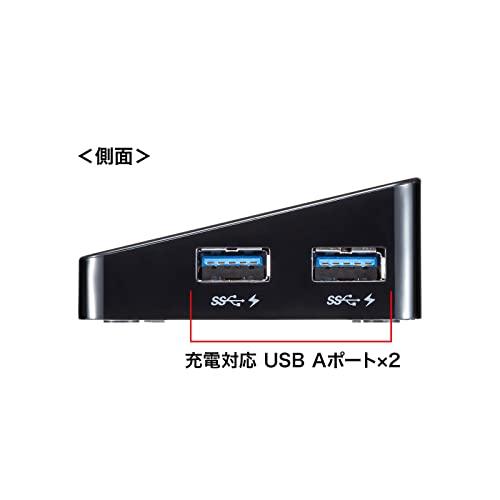 サンワサプライ USBハブ (USB3.2Gen1) 7ポート(充電ポート×2搭載) セルフパワー USB-3H706BK ブラック｜sapphire98｜06