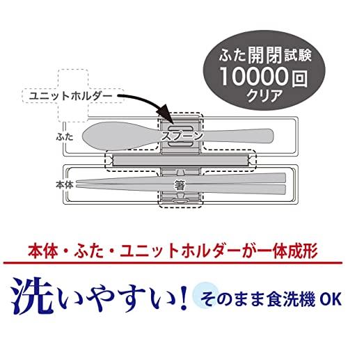 岩崎工業 プラスチック スプーン ・ 箸セット 18cm ネイビー とっても強いケース入り｜sapphire98｜04