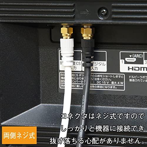 HORIC アンテナケーブル S-4C-FB同軸 5.0m ブラック BS/CS/地デジ/4K8K放送対応 両側F型ネジ式コネクタ ストレート/｜sapphire98｜04