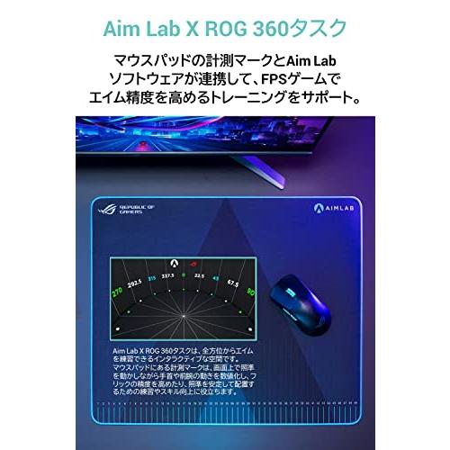 ASUS ゲーミングマウスパッド ROG Hone Ace Aim Lab Edition (大型/Aim Lab X ROG 360タスク /｜sapphire98｜02
