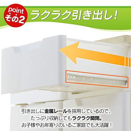 アイリスオーヤマ チェスト 4段 日本製 幅72×奥行40.5×高さ77.5cm ホワイト 白 完成品 プラスチック MU-7232｜sapphire98｜04