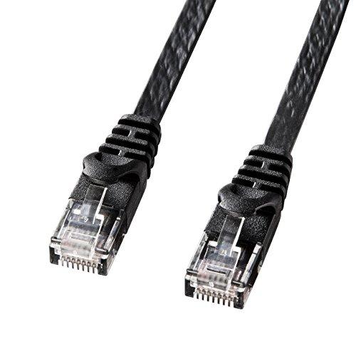 サンワサプライ CAT6フラットLANケーブル (5m) 1Gbps/250MHz RJ45 ツメ折れ防止 ブラック LA-FL6-05BK｜sapphire98｜07