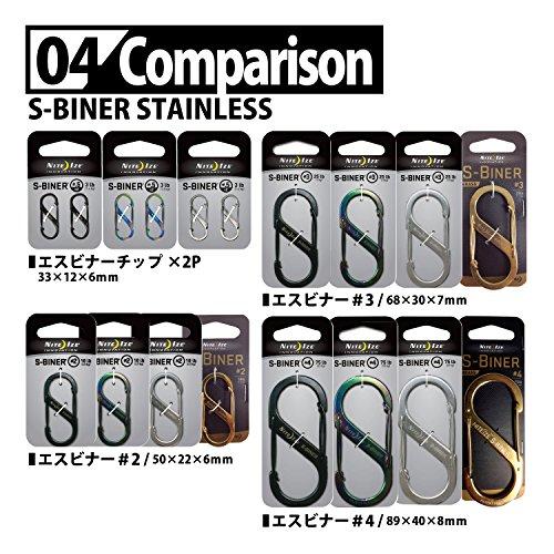 NITEIZE(ナイトアイズ) エスビナー ステンレス カラビナ #1 2個入 シルバー SB1-2PK-11 (日本正規品)｜sapphire98｜05