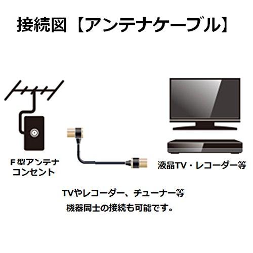 エレコム アンテナケーブル  4K 8K対応  F型端子 差込式L字-差込式ストレート スリム 2.0m ブラック DH-ATLS48K20BK｜sapphire98｜06