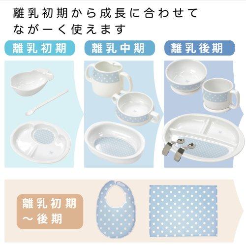 ランデブー Rendez-vous はじめての食器13点セット 411220 日本製 5cm ランデブー 育児スプーン ブルー ベビーボウル ベビートレイ ユニバーサルプレート ストロー両手マグ ベビー両手ボウル ベビー深皿 ベビーランチ皿 ベビーマグ ベビー茶碗 ベビースプーン スタイ ランチョンマット