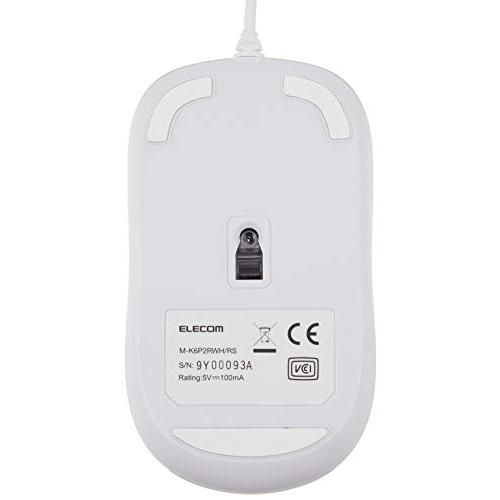 エレコム マウス 有線 Mサイズ 3ボタン PS2 光学式 ホワイト ROHS指令準拠 M-K6P2RWH/RS｜sapphire98｜03