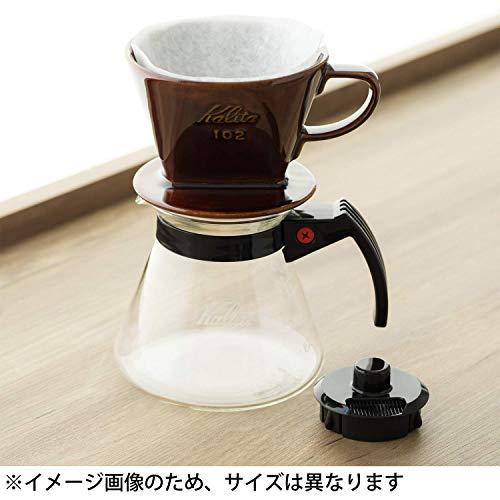 カリタ Kalita コーヒーサーバー 耐熱ガラス製 800ml 4~7人用 N #31207 電子レンジOK メモリ付き フタ付き 樹脂製ハン｜sapphire98｜05