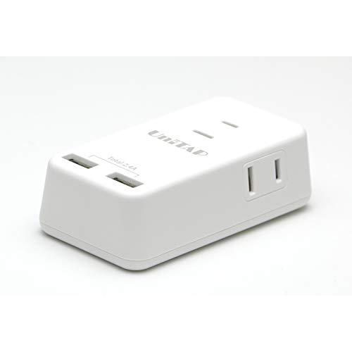 プリンストン USB給電ポート2ポート(最大2.4A)+電源タップ3口(最大1400W)搭載コンパクトOAタップ「Unitap」 ホワイト PP｜sapphire98｜06