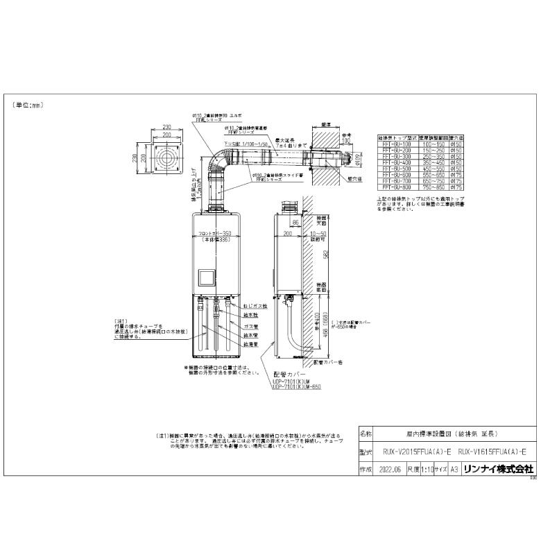 Rinnai リンナイ ガス給湯器 RUX-V1615FFUA(A)-E 屋内設置専用 壁掛