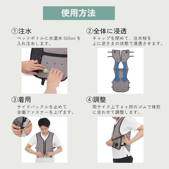 気化冷却ベスト 水冷ベスト バッテリー不要 防爆現場対応 火気厳禁対応