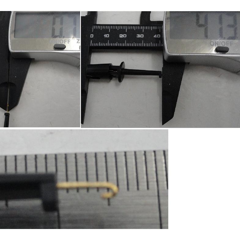 フックタイプ 長約41mm 幅0.7mm ICクリップ・テストクリップ コード長