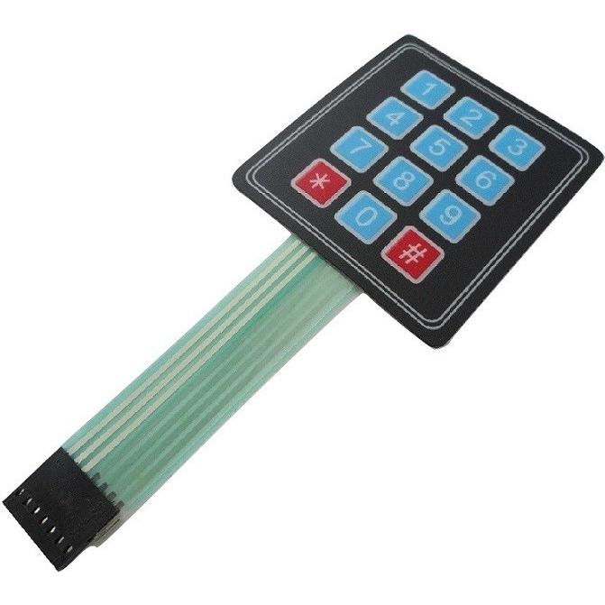 メンブレンスイッチA 数字※♯ 4ビット×3ビット 1枚入 ＜2sw-0010