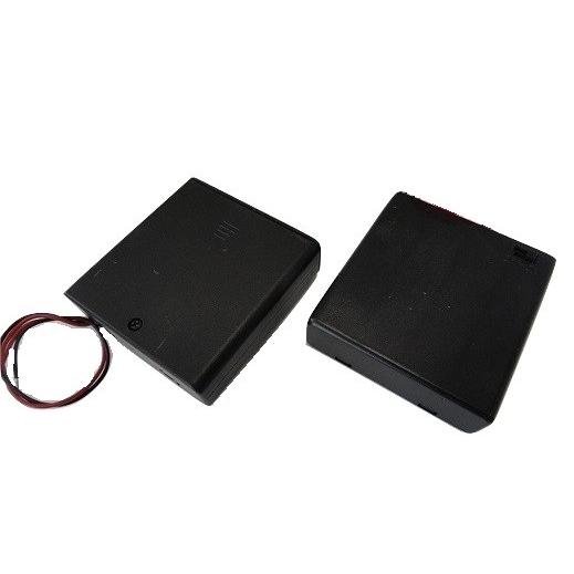 単三 4本 単3 電池 ボックス・電池 ケース 約64.5×約68.2×厚約