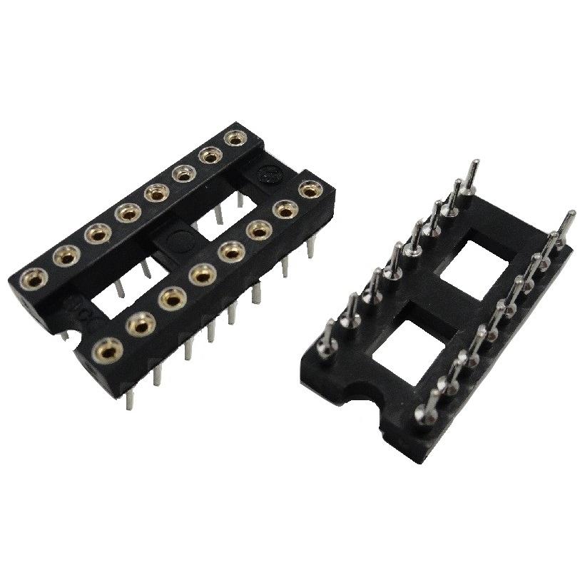 ビンビン丸 16ピン 幅7.62mm ICソケット丸ピン 2個入 ＜ics-036＞ : 札幌貿易