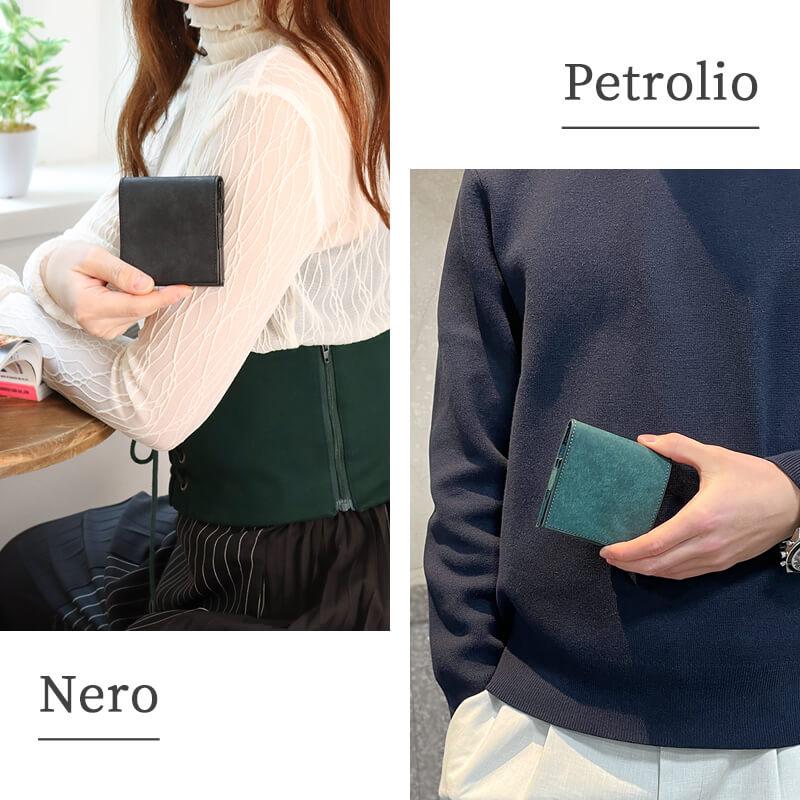 PLOWS 二つ折り財布 財布 小さく薄い財布 dritto-2-thin ミニ財布