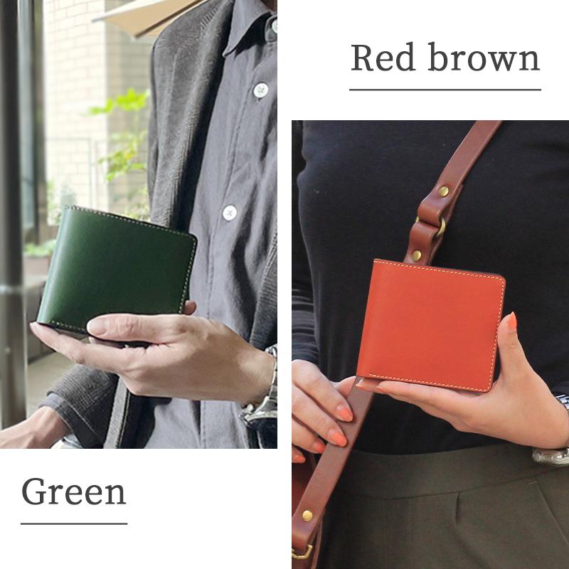 レザー 二つ折り財布 KOBE LEATHER（神戸レザー） 二つ折り財布（小銭入れあり