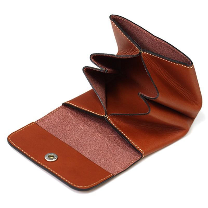 名入れ可 札幌革職人館 くるみボタン財布 中 革 レザー 本革 メンズ