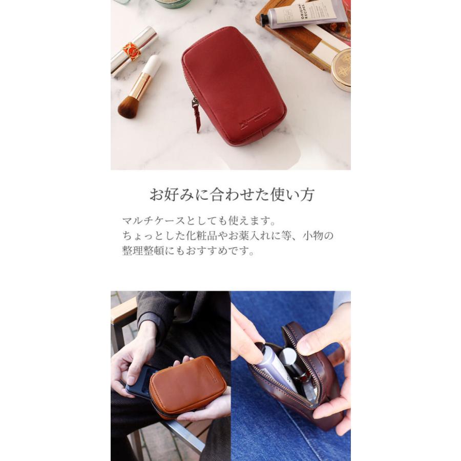 札幌革職人館 ファスナー タバコケース マルチケース 革 レザー 本革