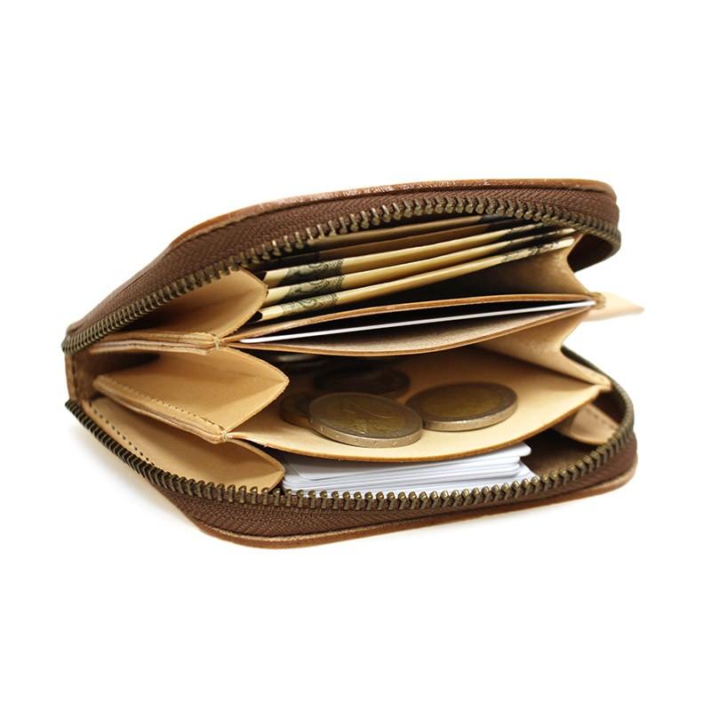 札幌革職人館 ラウンドファスナー財布 ヌメ革 革 レザー 本革 メンズ レディース 日本製 財布 小銭入れ ギフト プレゼント 贈り物