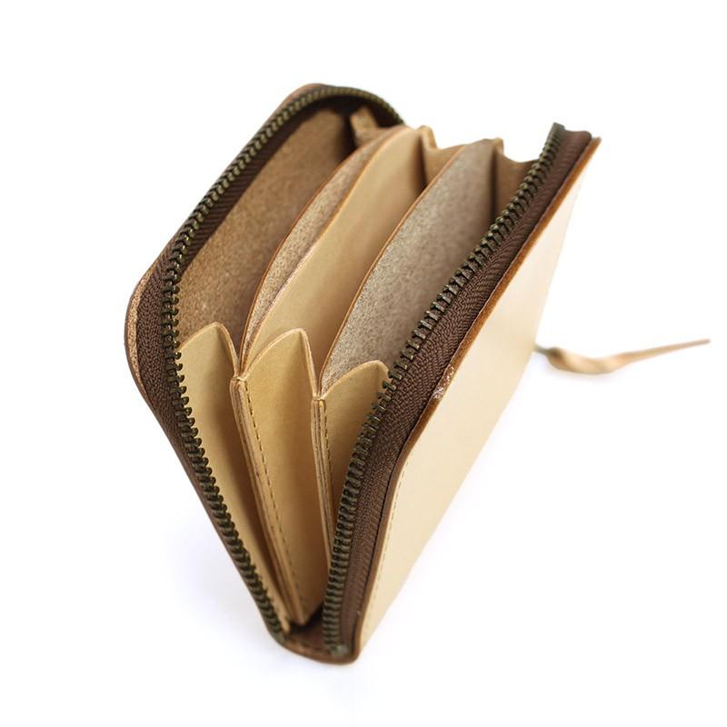 札幌革職人館 ラウンドファスナー財布 ヌメ革 革 レザー 本革 メンズ レディース 日本製 財布 小銭入れ ギフト プレゼント 贈り物