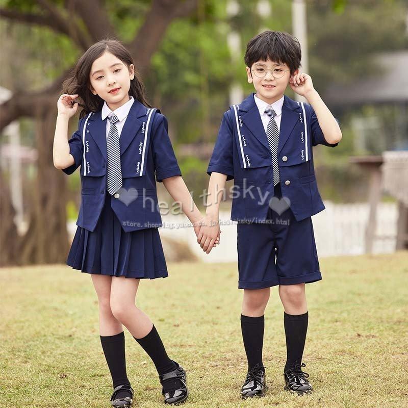 ファッション 即納 96時間限定 キッズ学園制服子供服 ジュニア 幼稚園園服 上下セットアップ 男の子女の子シャツベストパンツスカート イギリス風 制服 発表会学園祭文化祭入学式 O9qvqsxipr Minirunukevents Com