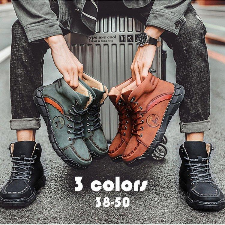 超お買い得 ブーツ ブーツ メンズ シューズ 靴 ハイカット 紳士靴 復古 ブーツ メンズ シューズ 靴 Pu革 メンズファッション 手作り ワークブーツ ハイカット ブーツ 紳士靴 復古 英国風 アウトドア カジュアルシューズ 秋冬