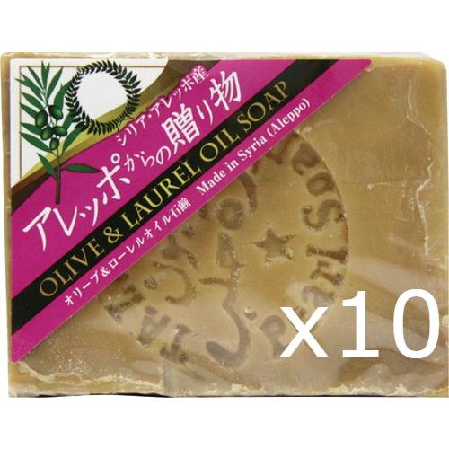 洗顔 アレッポからの贈り物 ローレル 190g 10個セット オリーブ オイル