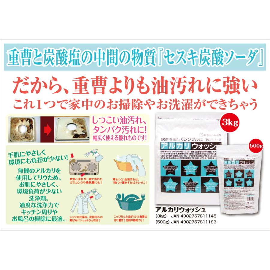 地の塩社 アルカリウォッシュ 500g セスキ炭酸ソーダ : 美サイレント