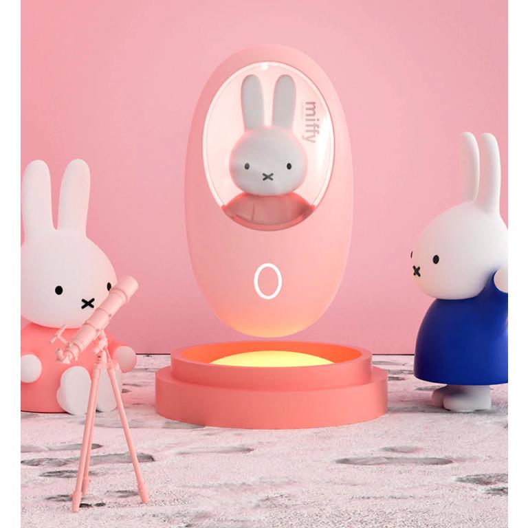 ハンドウォーマー 電気カイロ 手のひらサイズ卵型 Miffy×MIPOW  ミッフィー（ピンク）日本語説明書付き