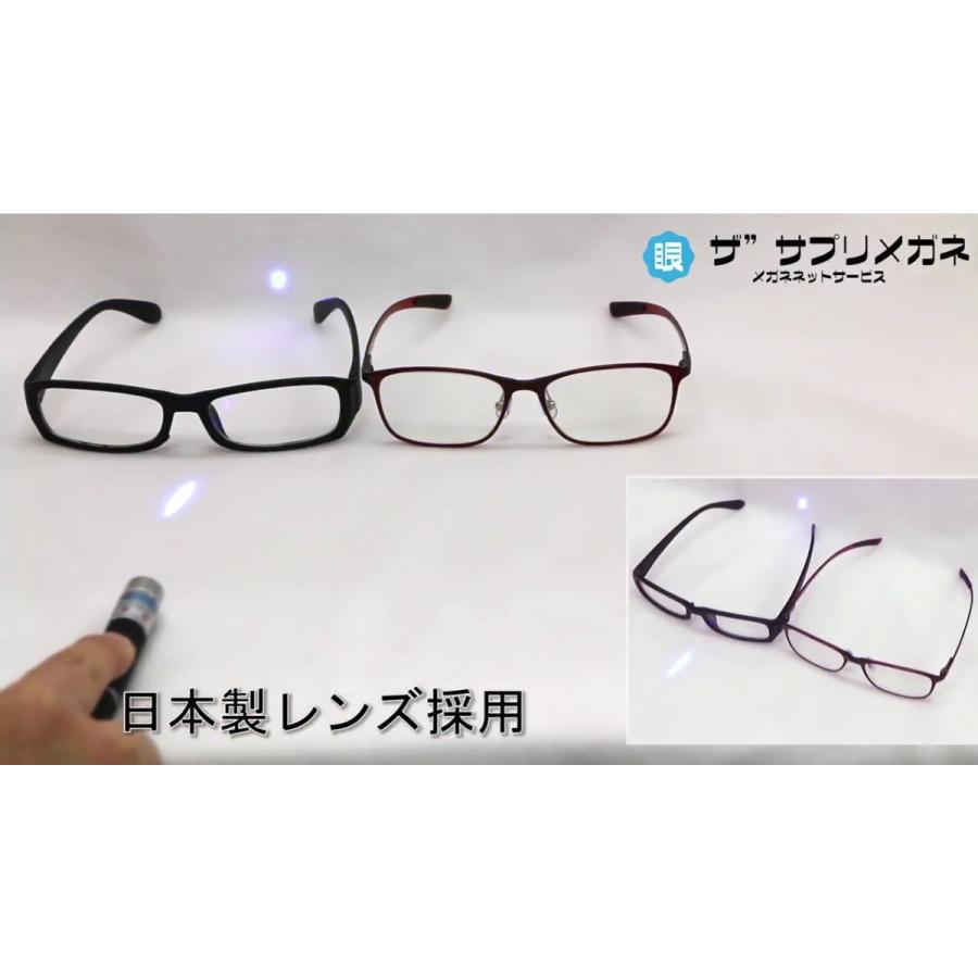 ブルーライトカット　PCメガネ　調節補助機能付き　ザサプリメガネ 国産高性能レンズ使用・JIS規格適合メガネ】ブルーライトカット