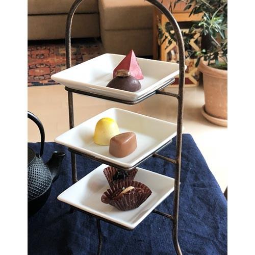 プチオードブル3段セット 白 ホームパーティー アフタヌーンティー(お