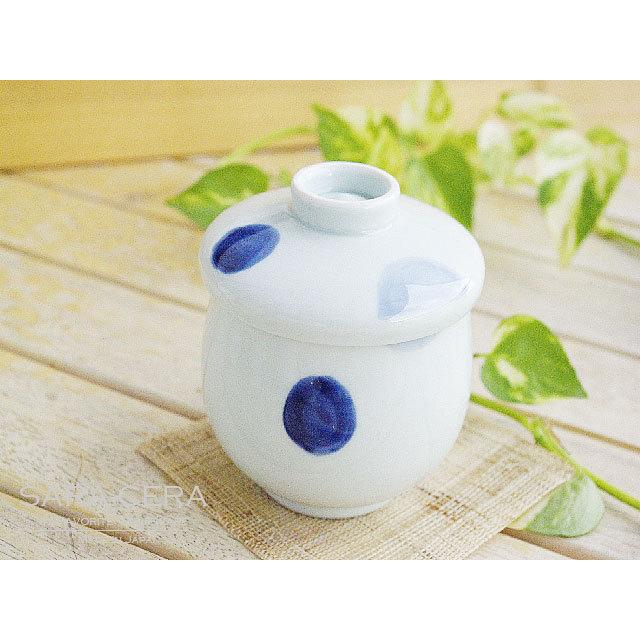 石丸陶芸 《在庫品》茶碗蒸し 器 波佐見焼 二色水玉 茶碗蒸し碗 スープ