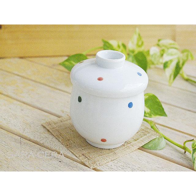 石丸陶芸 《在庫品》茶碗蒸し 器 波佐見焼 色水玉 茶碗蒸し碗 スープ