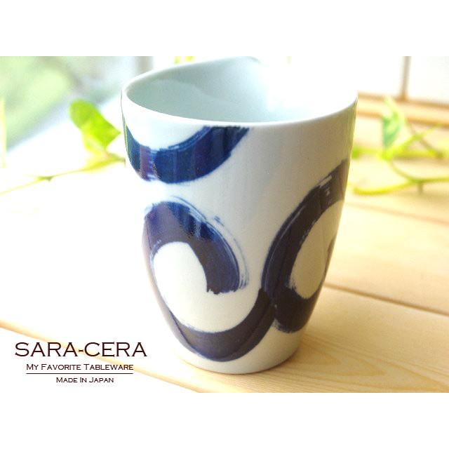 有田焼 波佐見焼 和食器 藍染付け唐草 青 とっても手に持ちいい