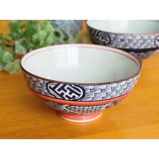 在庫品》有田焼 染付け祥瑞 京地紋 ご飯茶碗 大 小 飯碗 お茶碗
