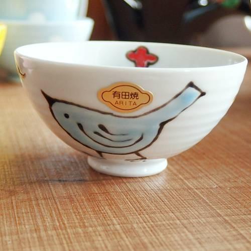 石丸陶芸 波佐見焼 ミニ茶碗 ことり ご飯茶碗 お茶碗 飯碗 キッズ 子供