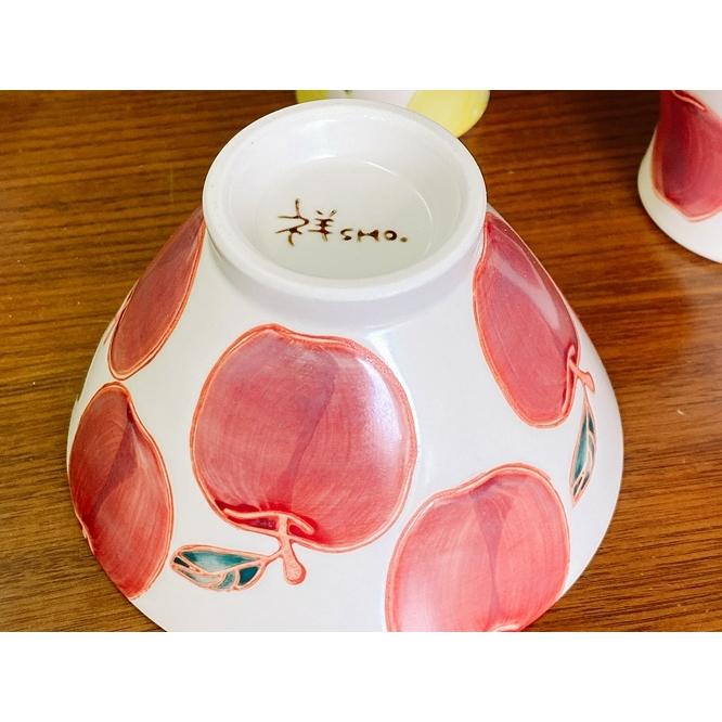 石丸陶芸 波佐見焼 有田焼 りんご ご飯茶碗 お茶碗 菊祥窯 フレッシュ