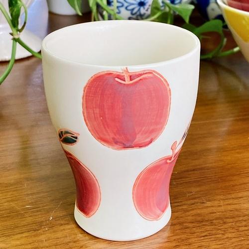 石丸陶芸 和食器 波佐見焼 有田焼 りんご フリーカップ コップ