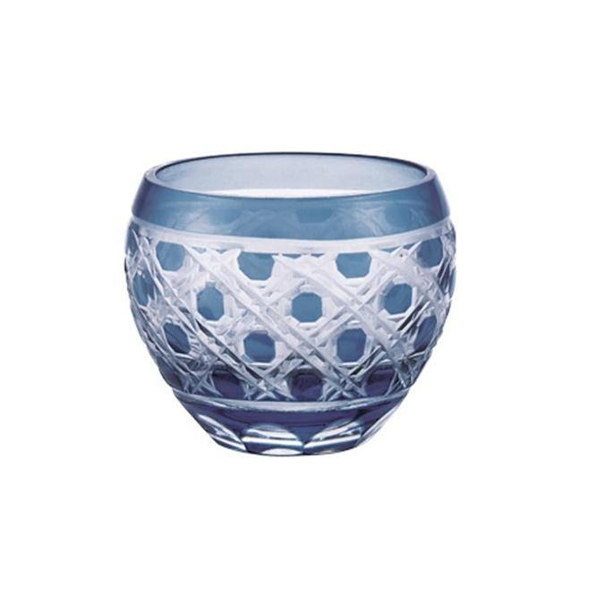 ガラス食器 夢切子 珍味入 藍 グラス 人気(お取り寄せ商品 欠品時約1ヶ月程度)｜sara-cera-y｜02