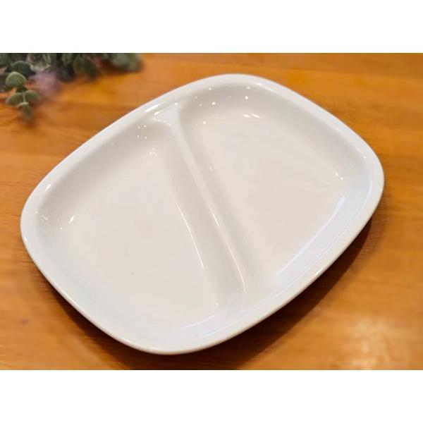 在庫品》仕切り ランチプレート 仕切 強化バージョン 白い食器